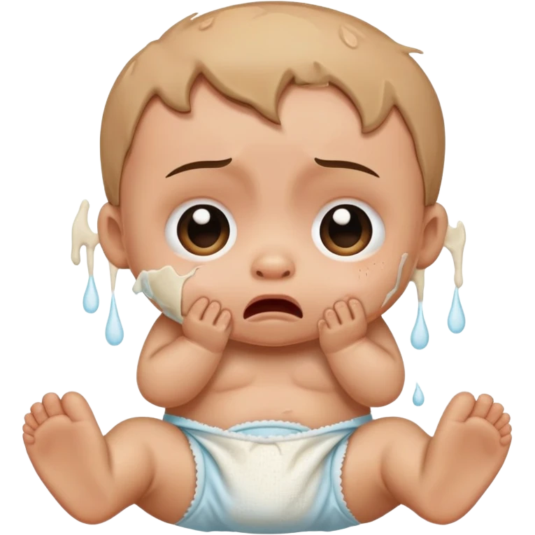 Crying with little poops emoji