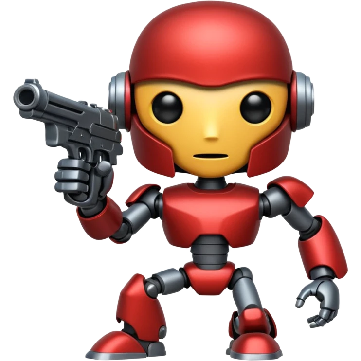 Black bot taking a shot emoji