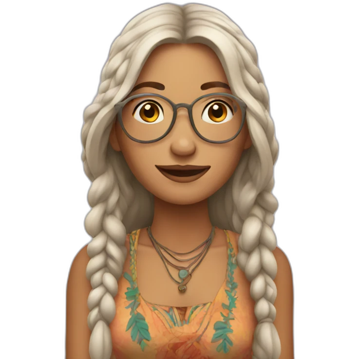 Hippie woman emoji