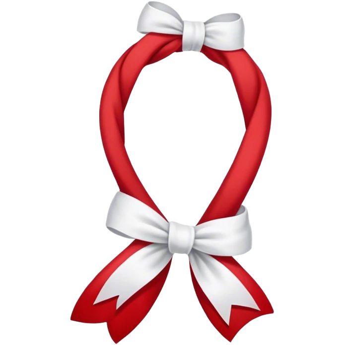 Red scarf with ribbon  emoji