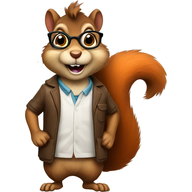 Nerd squirrel emoji
