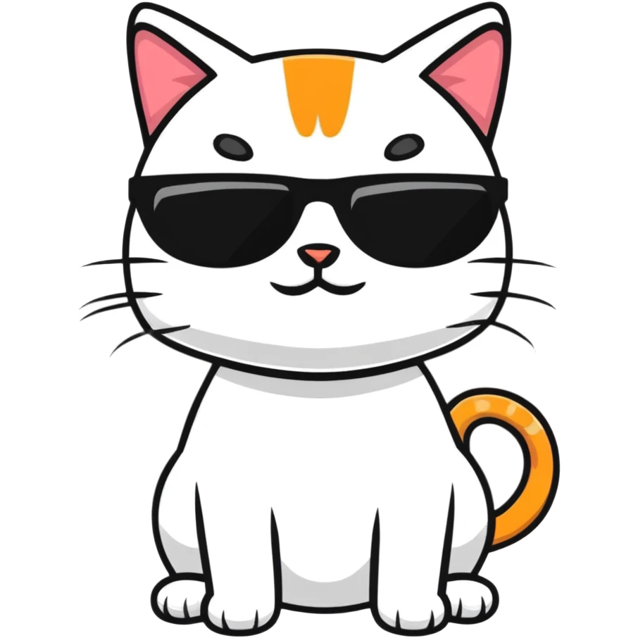 Cat with sunglasses emoji