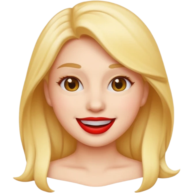 Emoji female with fake lips emoji