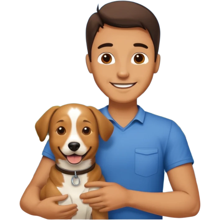Man with dog emoji