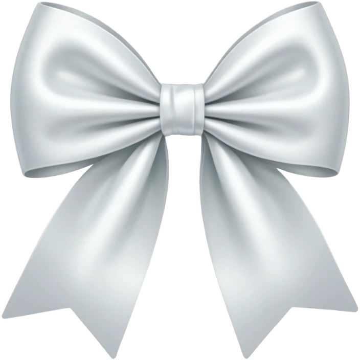 white satin bow emoji