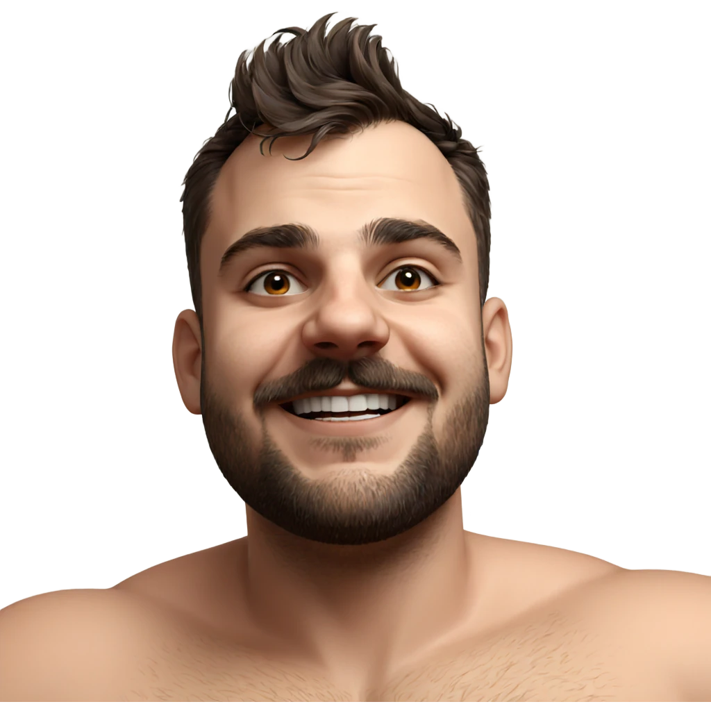 smiling male portrait with beard emoji
