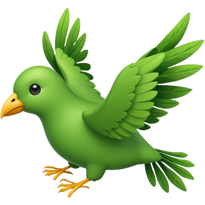 Plant in Shape of a bird flying emoji
