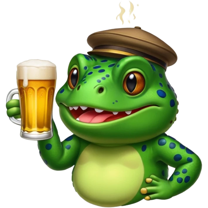 bufo sticker drinking kölsch beer emoji
