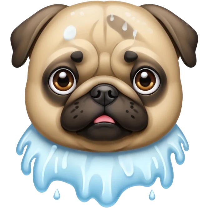 Iced pug emoji