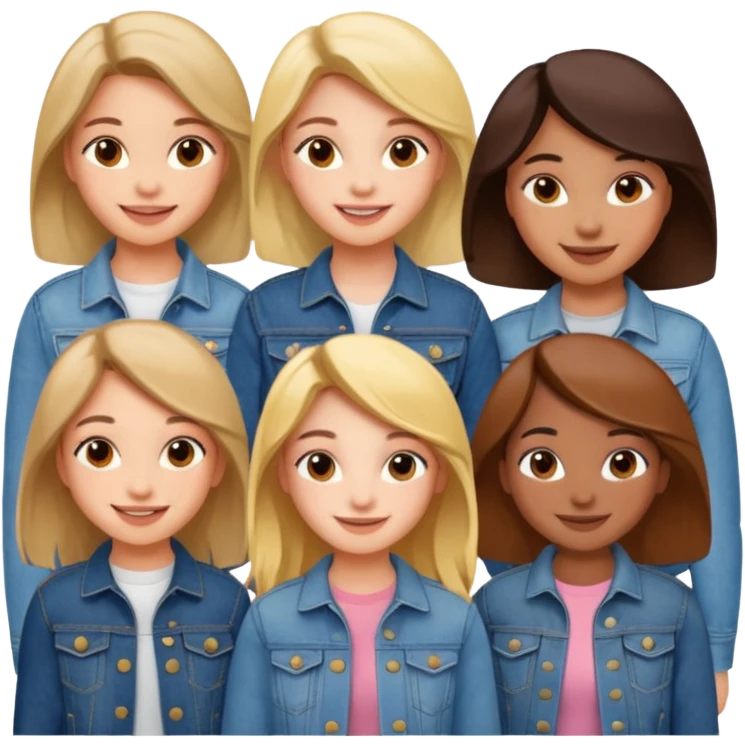 girls in jean jackets emoji