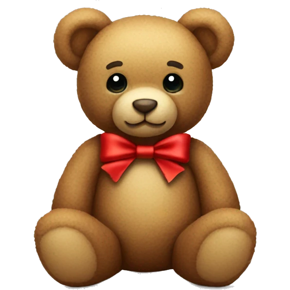 Teddy bear with a red bow emoji