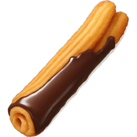 Chocolate dipped churro emoji