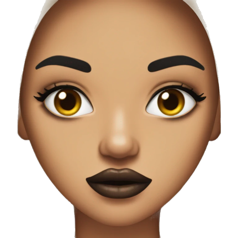 Baddie with nails and big lips emoji