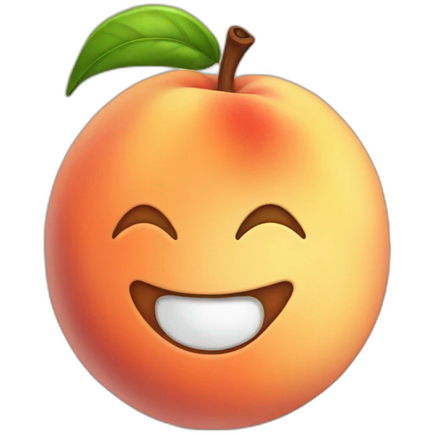 sweaty peach emoji