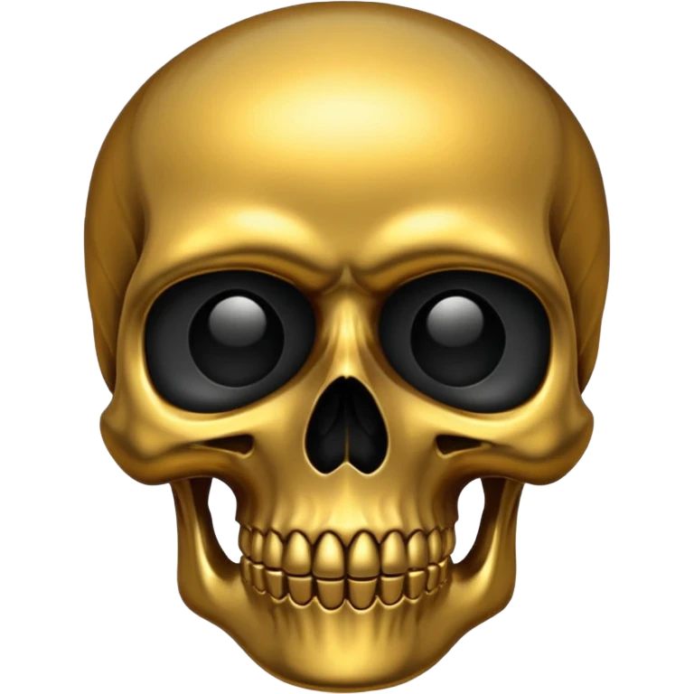 dark gold skull emoji