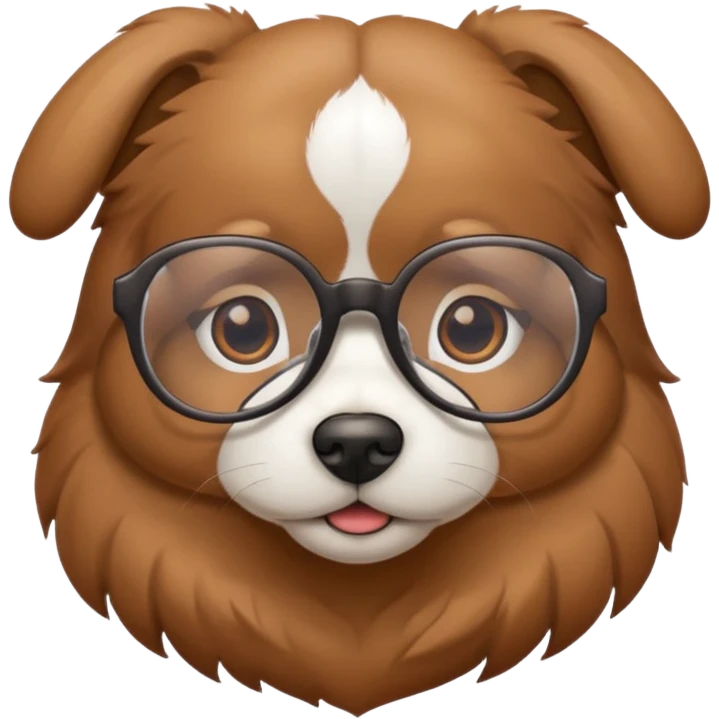 dog wearing glasses  emoji