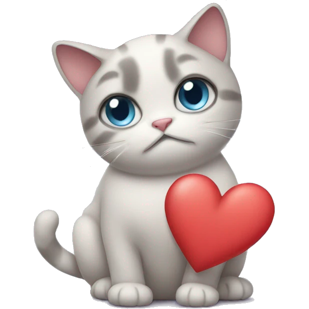 sad cat with a broken heart emoji