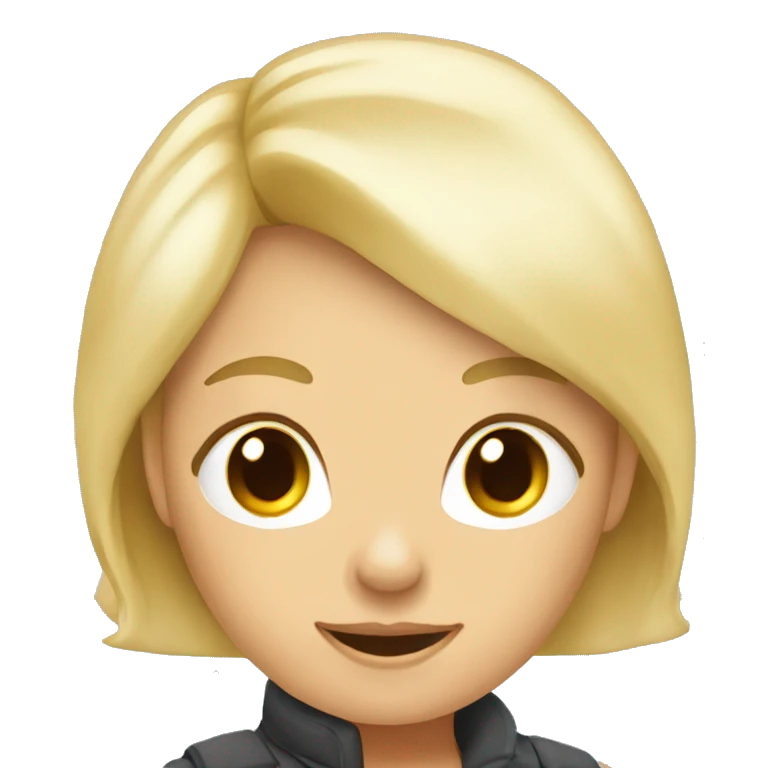 two lesbians: one is older, femme and blond. one is younger  emoji