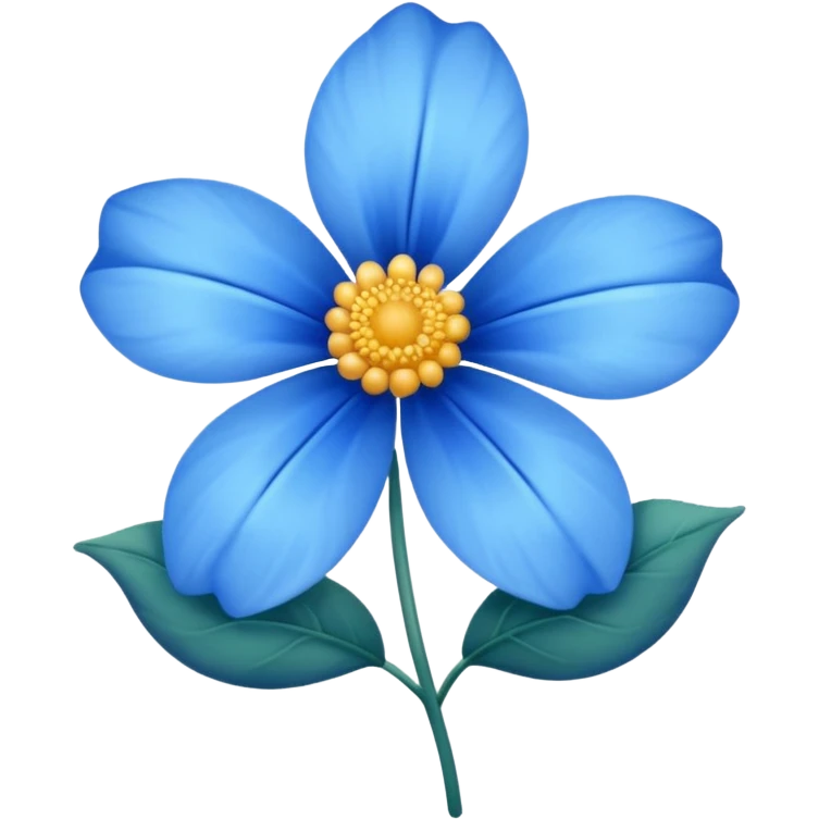 Blue flower emoji