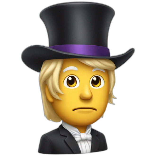 Donald trump with hand maid's tale hat emoji
