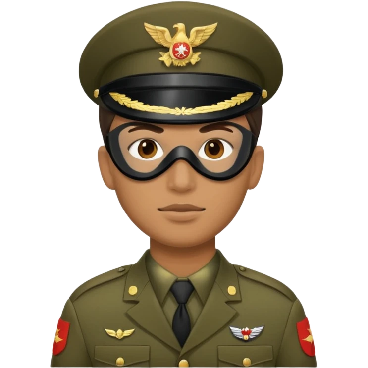 soldier in uniform and wearing mask emoji