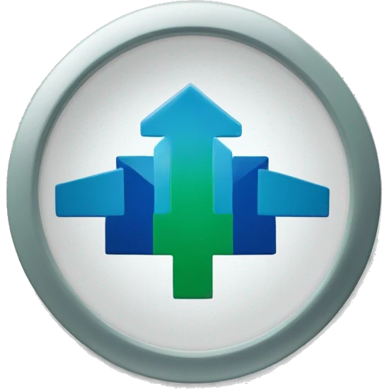 a bank logo with blue and green in middle ComBank emoji
