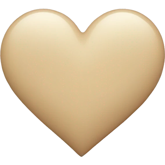 beige heart emoji