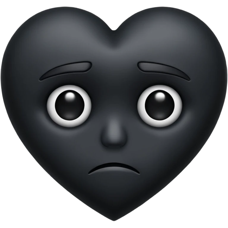 a black heart frowning sad emoji