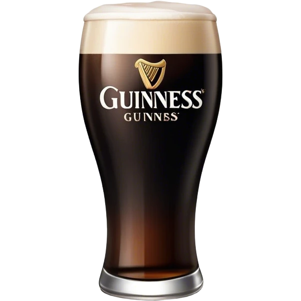 Half Pint of Guinness with the logo  emoji