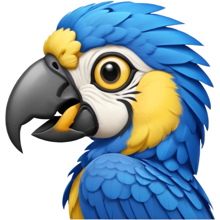 cute blue macaw with a big beak emoji