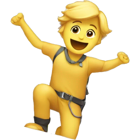 Star climbing stairs emoji
