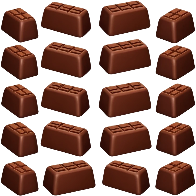 Chocolate pieces emoji