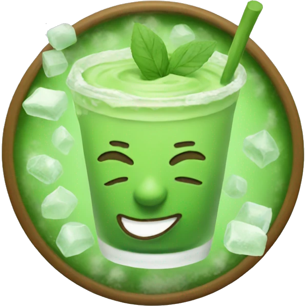 Iced matcha emoji