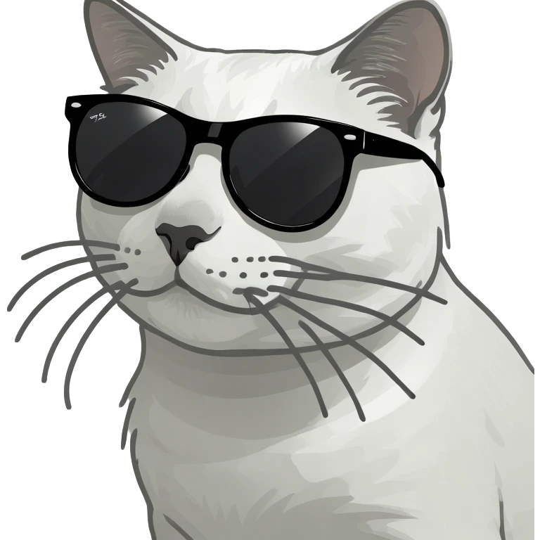 Cat with sunglasses emoji