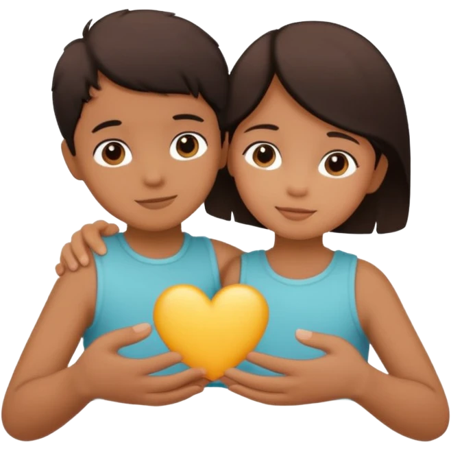 two hands holding a little child silhouette emoji