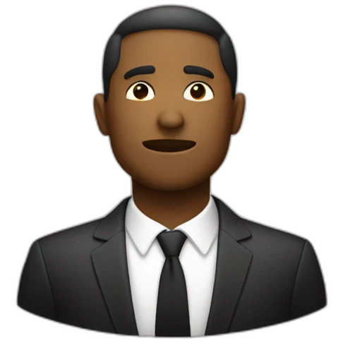 Un mec dépressif avec des coeurs noir emoji