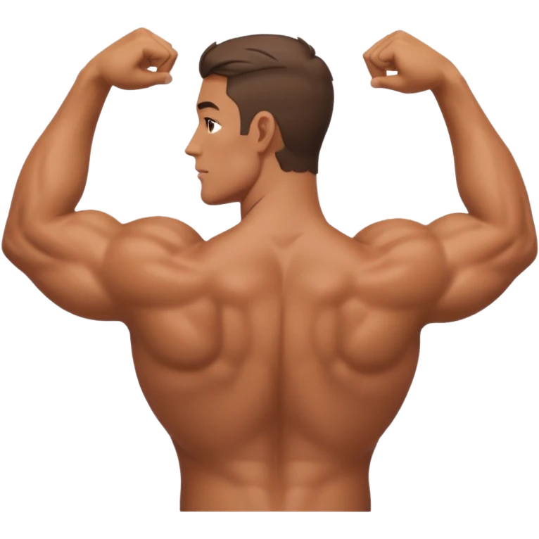 Homem de costas sem camisa emoji