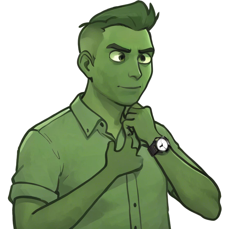 A man holding his neck and alighing  emoji