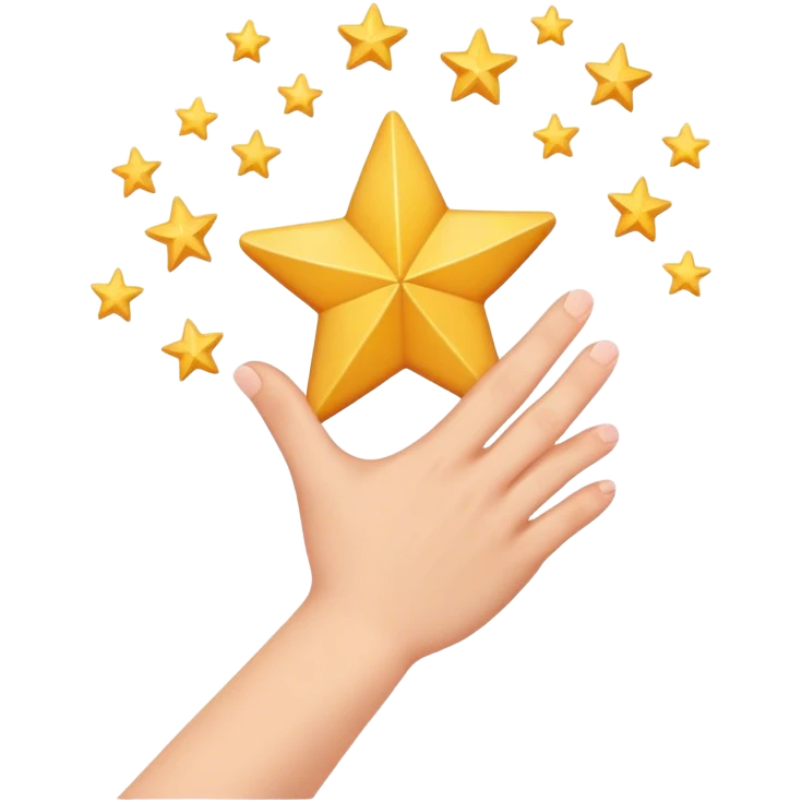 grabbing a dream star with your hand  emoji