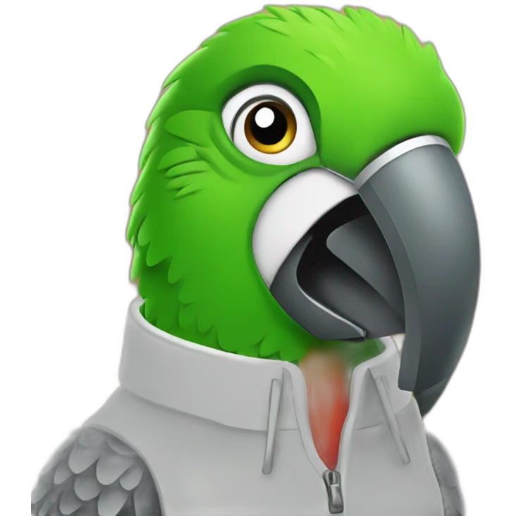 Parrot talk to phone emoji