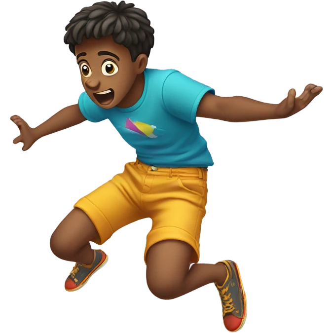 Boy falling down  emoji