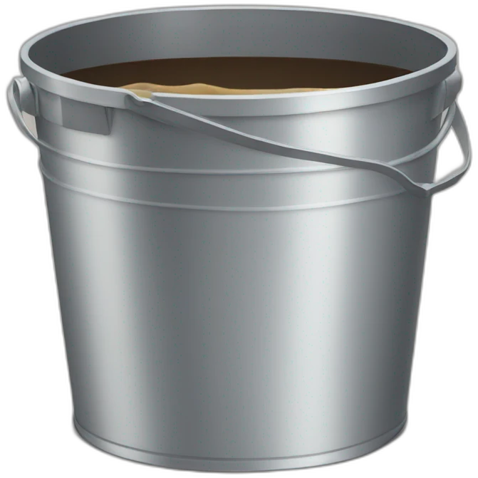 half full bucket making noise emoji