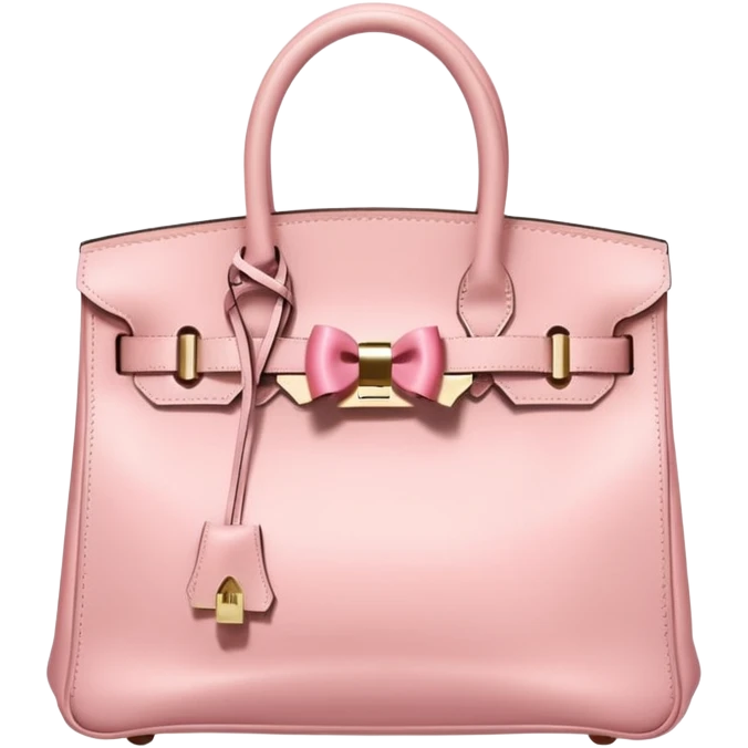 light pink birkin bag with bow emoji