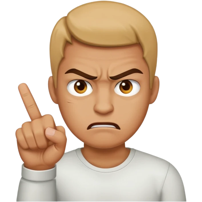 Person flipping other off emoji