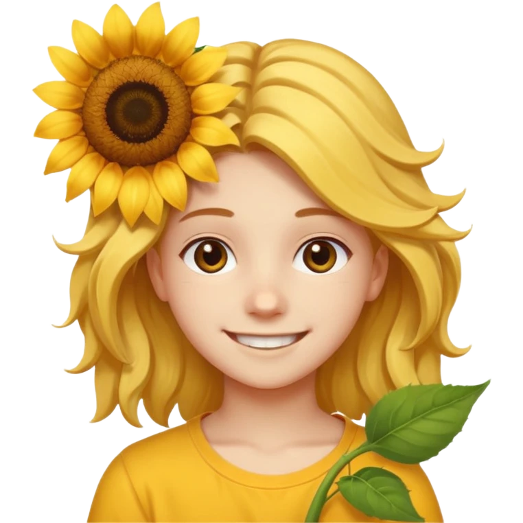 Teen with sunflower in hair


























 emoji