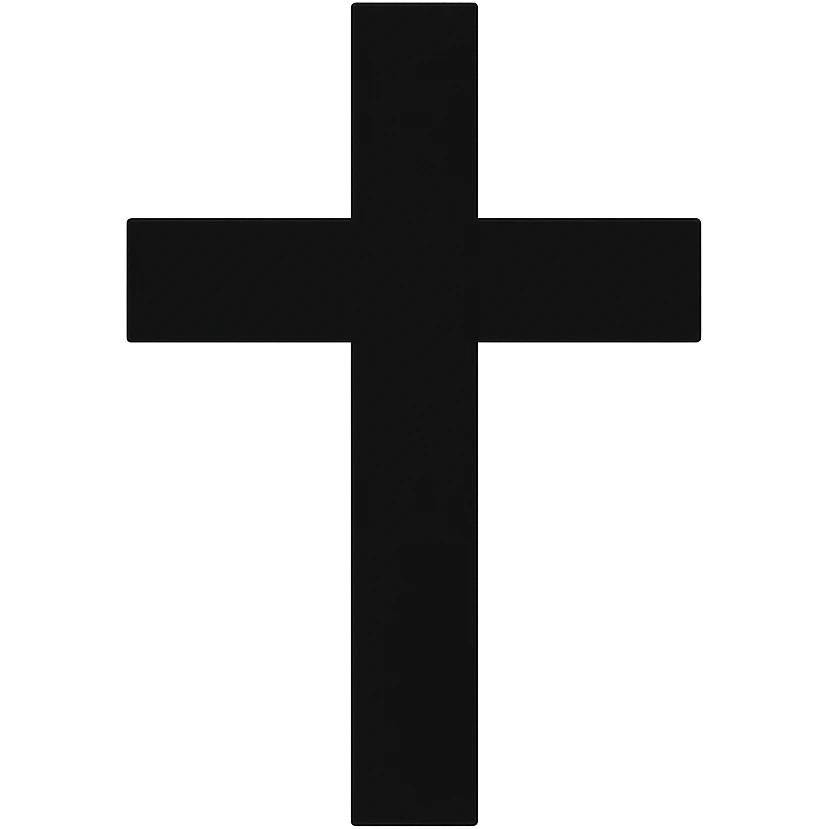 Black cross, remove background emoji