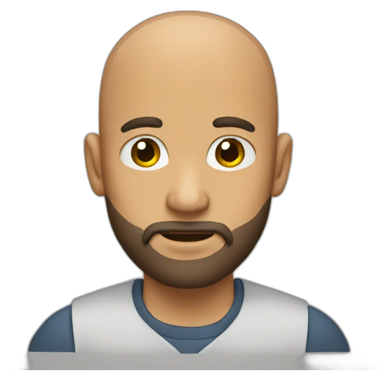 bald with beard  emoji