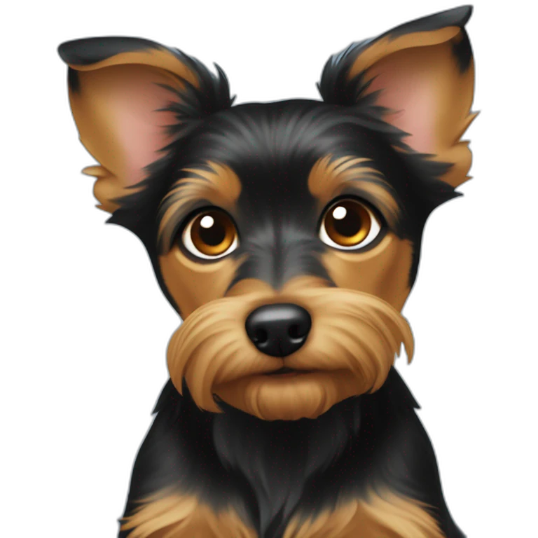 Yorkshire terrier dachshund mix Black and Tan emoji