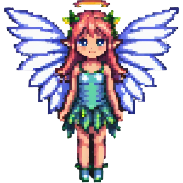 fairy with wings standing pose emoji