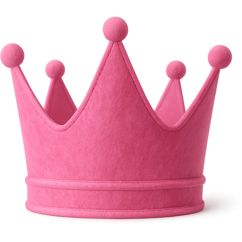 pink crown remove background emoji